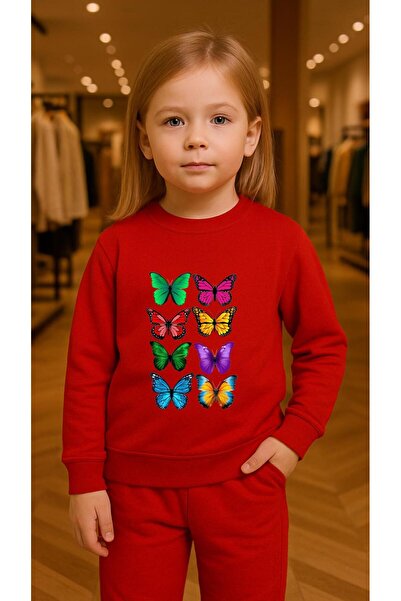 playwear Παιδικό Φούτερ Σετ με στάμπα ΠΕΤΑΛΟΥΔΕΣ για Κορίτσια και Αγόρια με λ...