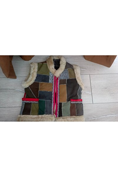 ErenAksesuar Genuine Lambskin and Sewn by Post Children's Leather Vest