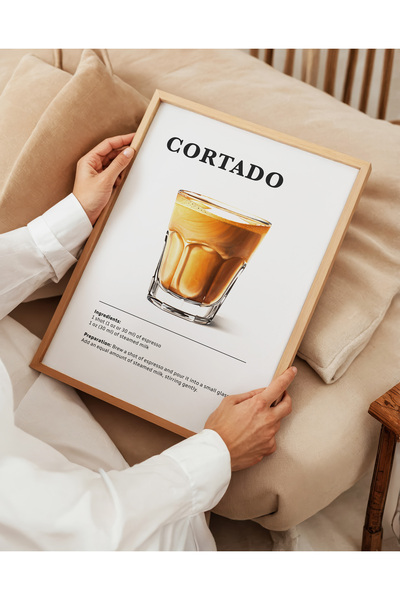 ARTHOUSECOLLECTIVE Cortado - Kahve Posteri - Frameless Poster in Table Dimensions