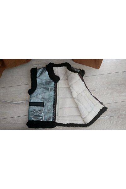 ErenAksesuar Genuine Lambskin and Sewn by Post Children's Leather Vest