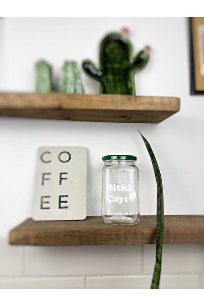 Atölye Merdiven Jar for Herbal Tea Glass Decorative Food Storage Coffee Jar Tea Sugar Jar Green Tea with Label