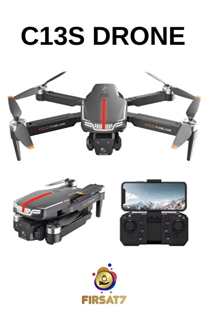 Fırsat7 Drone C13S 4K 3Kamera Engel Kaçınma 360° Akrobasi Fırçasız Dron Motor Optik Akış Katlanabilir Drone