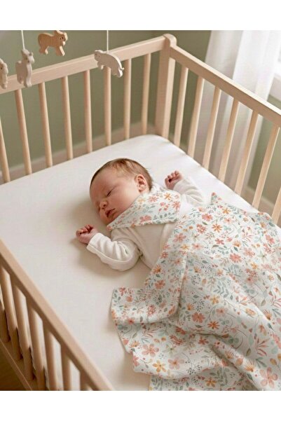 P&H BABYWEAR طقم أطفال مكون من 4 قطع من قماش الموسلين القطني 100% - بطانية وم...