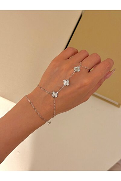 YOUES JEWELRY سوار شاهميران فضي للنساء من الفولاذ