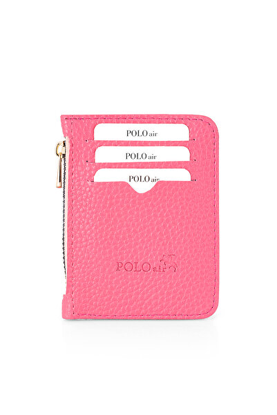 Polo Air Zippered Accordion Model Card Holder Pink Color Czn-710-P