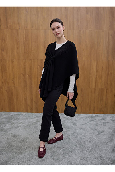 Birgül Bektaş Μαύρο πλεκτό πανσόλι Σελανίκης