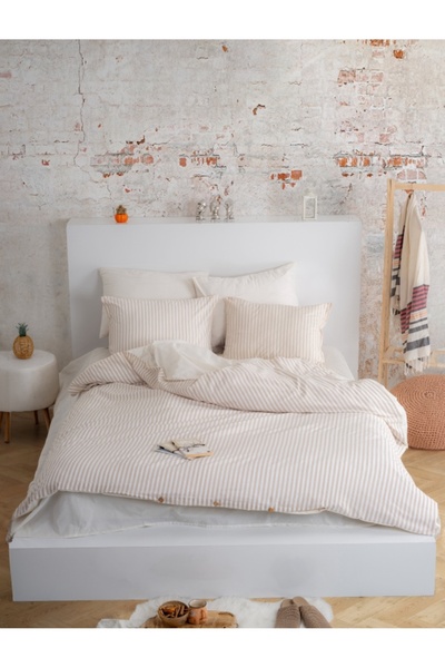 Dovira Cotton Elastic Sheet Single Duvet Cover Set