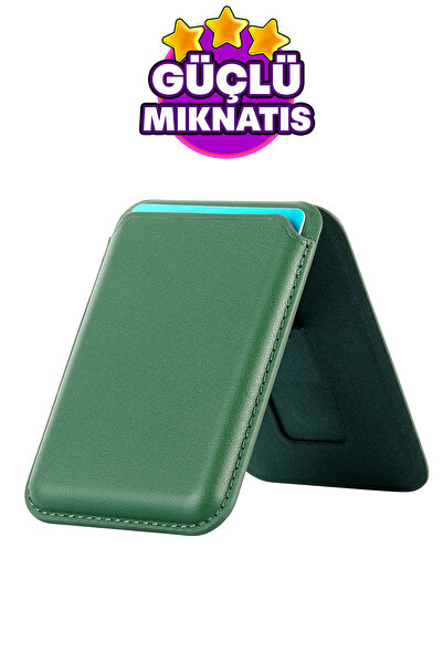 WANNA PROTECT حافظة بطاقات ماجسيف المغناطيسية مع حامل، محفظة جلدية لحمل البطا...