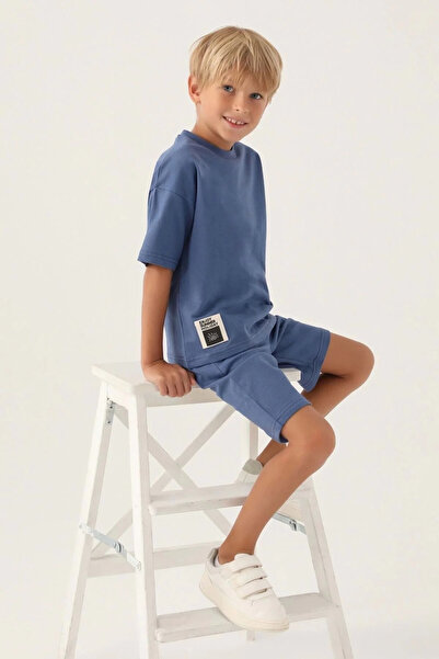 Rolypoly Boy's Blue Bermuda Suit