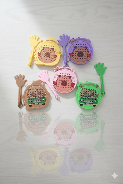 BESTTOYS (قطعة واحدة) سلسلة مفاتيح ممتعة مع كرة فولاذية مغناطيسية