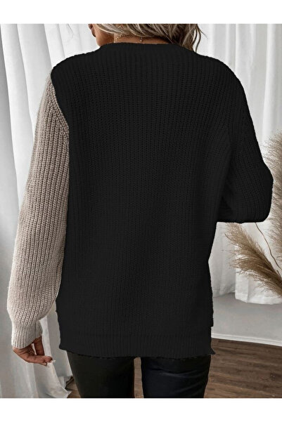 civetta Women's long sleeve three-color knit blouse