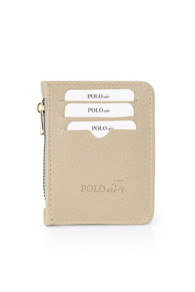 Polo Air Zippered Accordion Model Card Holder Mink Color Czn-710-V