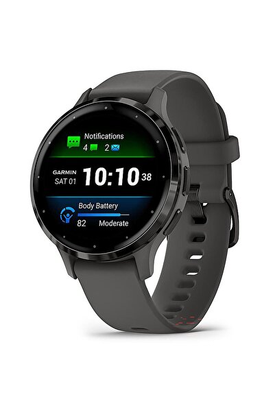 Garmin Venu 3S Health Fitness GPS Akıllı Saat Arduvaz Çerçeve/Siyah Bant (41 ...