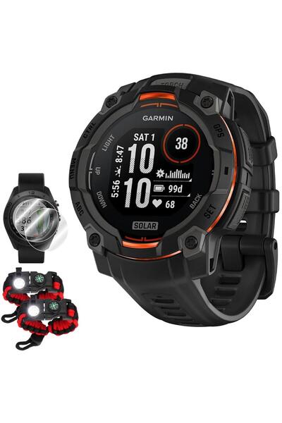Garmin Instinct 3-45 mm Dış Mekan GPS Akıllı Saat, Solar, Siyah Bantlı Siyah ...