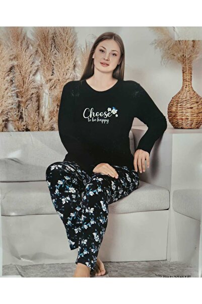 GUAVA+ Σετ πιτζάμες με μακρυμάνικο βισκόζη Guava Battal Size 4522