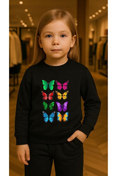 playwear Παιδικό Φούτερ Σετ με στάμπα ΠΕΤΑΛΟΥΔΕΣ για Κορίτσια και Αγόρια με λ...