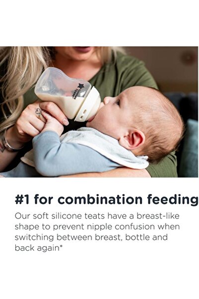 tommee tippee Baby Bottles, Natural Start Anti-Colic Baby Bottle with Slow Flow Breast-Like Teat, 260ml, 0m+, Self-Sterilising, Baby Feeding Essentials, Pack of 3