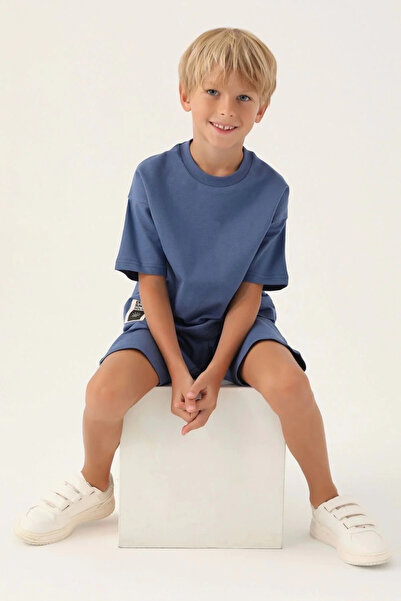 Rolypoly Boy's Blue Bermuda Suit