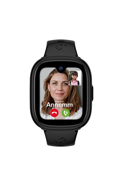 Wiky Watch 5 Plus Çocuk Akıllı Saat - Görüntülü Arama, Gps, Sos, Sağlık Takibi, Güvenli Alan Siyah