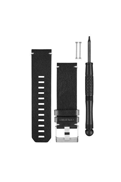 Garmin 010-12168-29 Siyah Deri Saat Kordonu