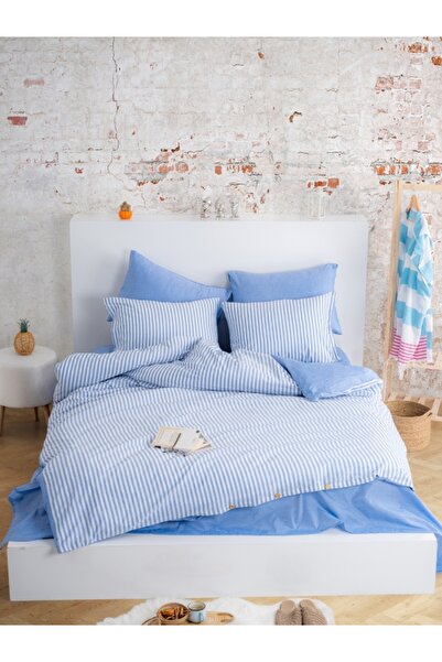 Dovira Cotton Elastic Sheet Single Duvet Cover Set