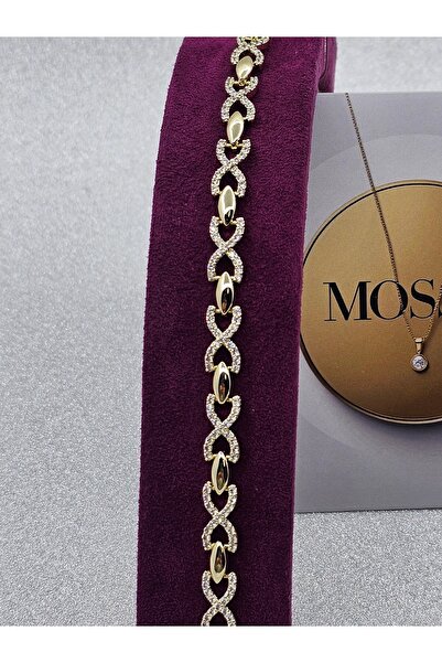 Mosso Steel سوار فولاذي من شوبينغ مرصع بحجر الزركون مع تصميم اللانهاية