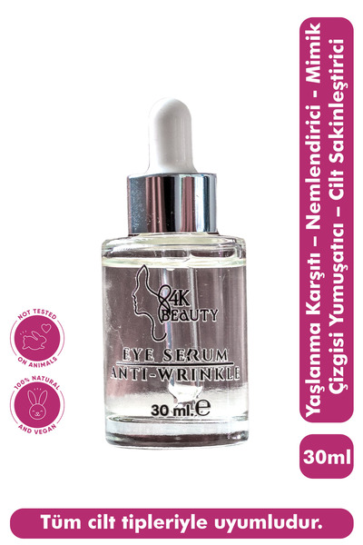 4K Beauty Anti-Wrinkle Serum Yaşlanma Karşıtı-Nemlendirici-Mimik Çizgisi Yumu...