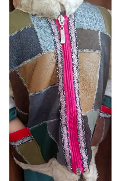 ErenAksesuar Genuine Lambskin and Sewn by Post Children's Leather Vest