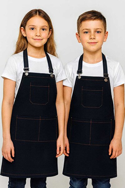 MUTLUGYM مريلة من الدنيم للأطفال بتصميم باريستا وطباخ ومدرب طهاة ومزهرية وحلويات