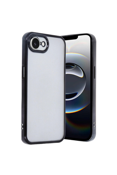 Twin Store iPhone 16E Case with Lens Silicone - Black
