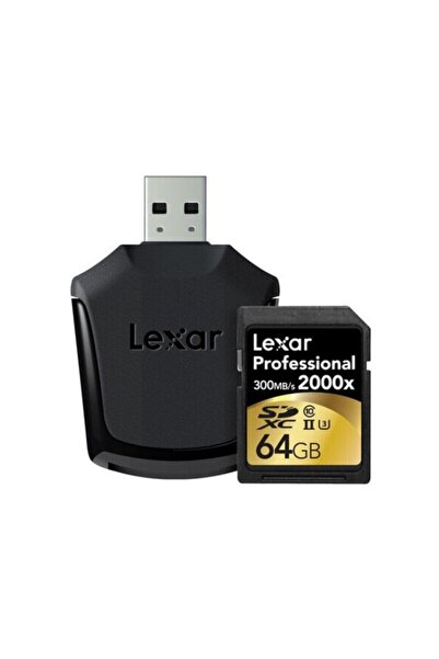 Lexar 64 gb 2000x Sd Hafıza Kartı (300mb/s)
