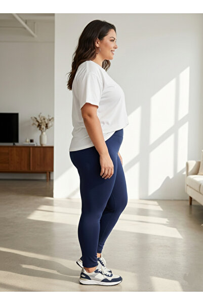 sngl Women's Plus Size Steel Interlock Fabric t Shaping / Sculpting Leggings 3XL 4XL 5XL 6XL 7XL 8XL 9XL