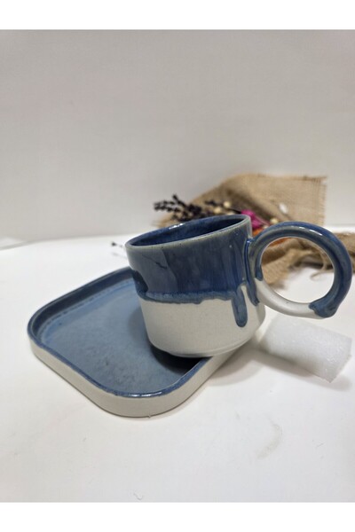 atolye okyanus Deniz esintisi Stoneware fincan takımı