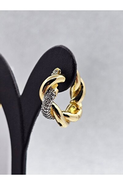 Mosso Steel Xuping Zircon Stone Twist Model Steel Earrings