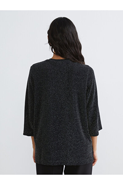 LC Waikiki Peak New Season Crew Neck Shiny Blouse