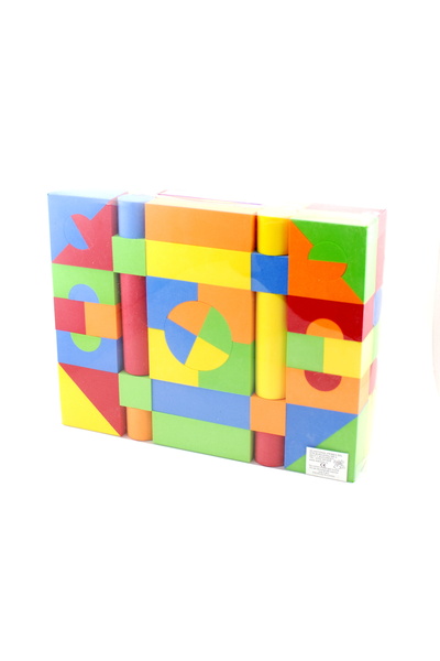 SergadiOnline.ro Cuburi de construit din burete spuma 75 piese multicolore
