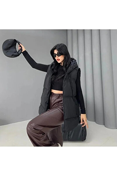 Velista Women's Zippered Hooded Puffer Coat Vest