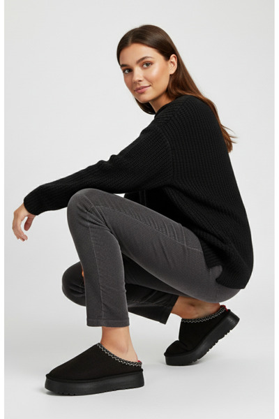 Roy Jones Perth Uggs Cardi Women's Embroidered Detailed Fur-Lined Slippers