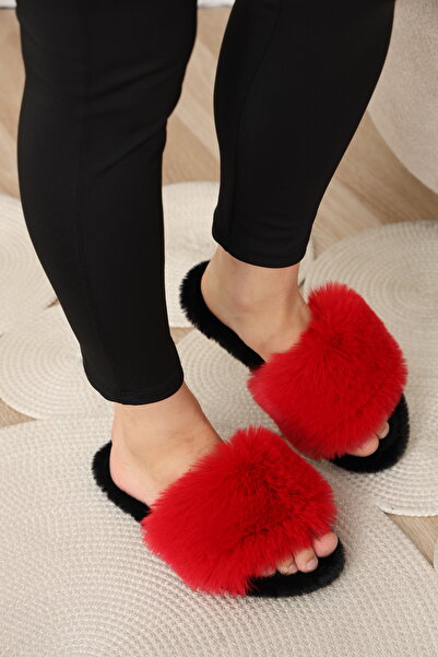 tuva modern Furry Stylish Silent Sole House Slippers