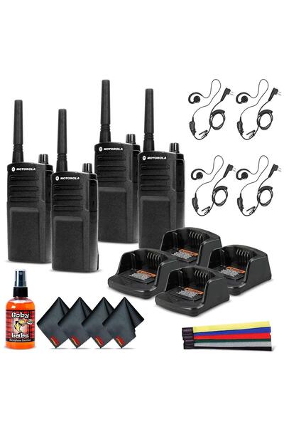 Motorola 4 x RMU2040 Yerinde 2 Yönlü Telsiz (RMU2040) + 4 x HKLN4604 PTT Kula...