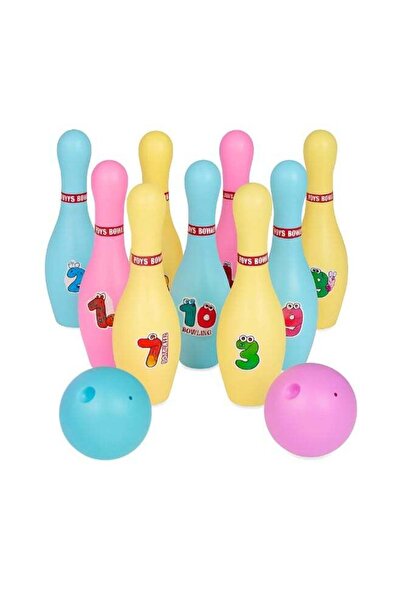 VİO مجموعة ألعاب بولينج ملونة من 12 قطعة - للأطفال في الأماكن المغلقة/الخارجية