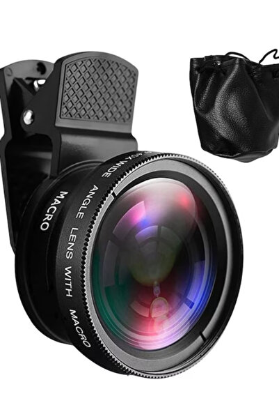 OEM Kit Obiective Telefon 2 în 1 – Macro 12.5X + Wide 0.45X cu Clip + Săculeț...