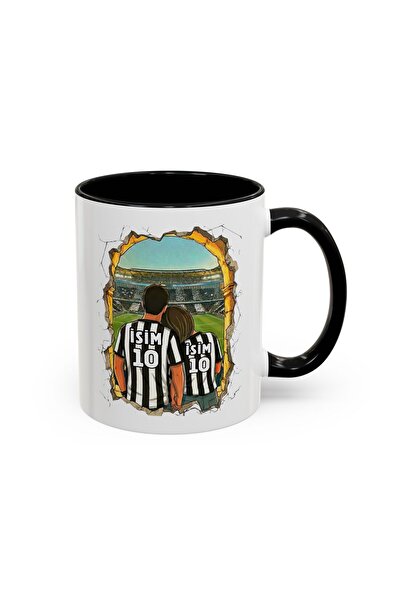 MRN Tasarım كوب خاص للعشاق باللونين الأسود والأبيض، كوب للمعجبين، كوب هدية