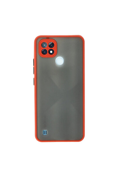 Najmaddin جراب Realme C21 غطاء سيليكون مونتريال - أحمر