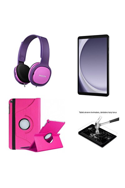 Samsung Galaxy Tab A9 8GB RAM/128 GB HAFIZA 8.7 Inch TABLET+PEMBE KULAKLIK-PEMBE KILIF+KIRILMAZ CAM