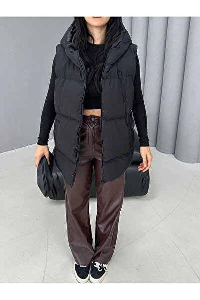 Velista Women's Zippered Hooded Puffer Coat Vest