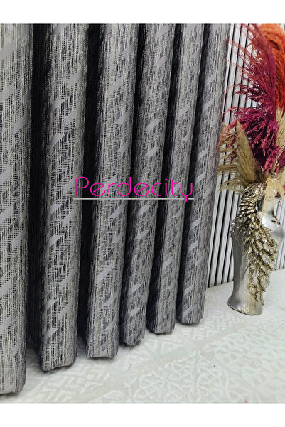 PERDECITY Basra Pattern Glittery Elegant Background Curtain Each 1X3 Suitable for Rooms with Frequent Pleats No Ironing Required (Single Panel)
