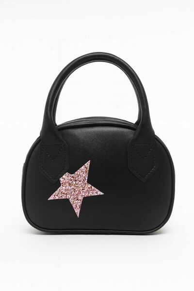 lias desing Shiny Stone Pink Star Women's Young Children's Mini Bag