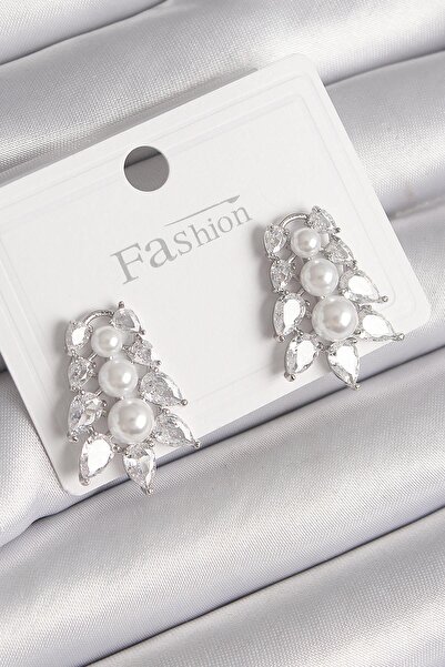 cleovibe أقراط فضية حديثة من الزركون – حافة نظيفة