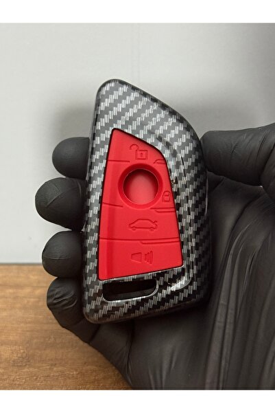 Luxe Aksesuarr Carcasă BMW G Model G20 G30 F10 F30 F11 F90 Fem cu 4 butoane din fibră de carbon pentru protecția cheii